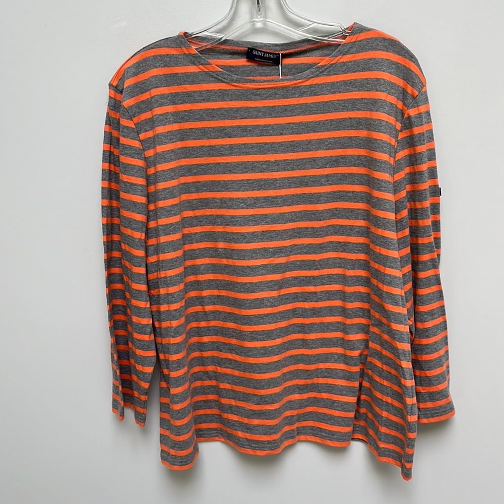 Saint James cotton striped tee. Size 18. NWT